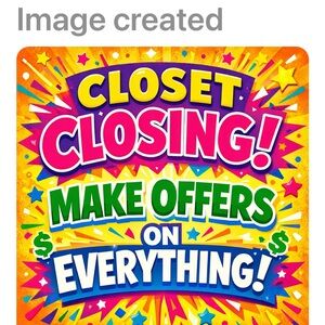 Closing sale everything must go !!!